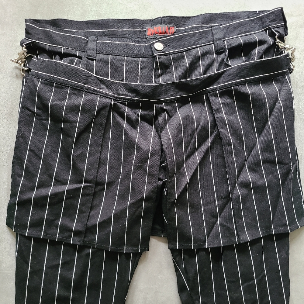 Aderlass Double Bum-flap Pinstripe Bondage Pants